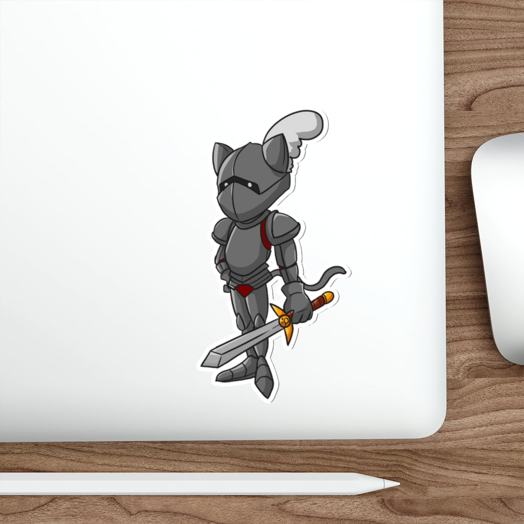 Knight Cat Die-Cut Sticker