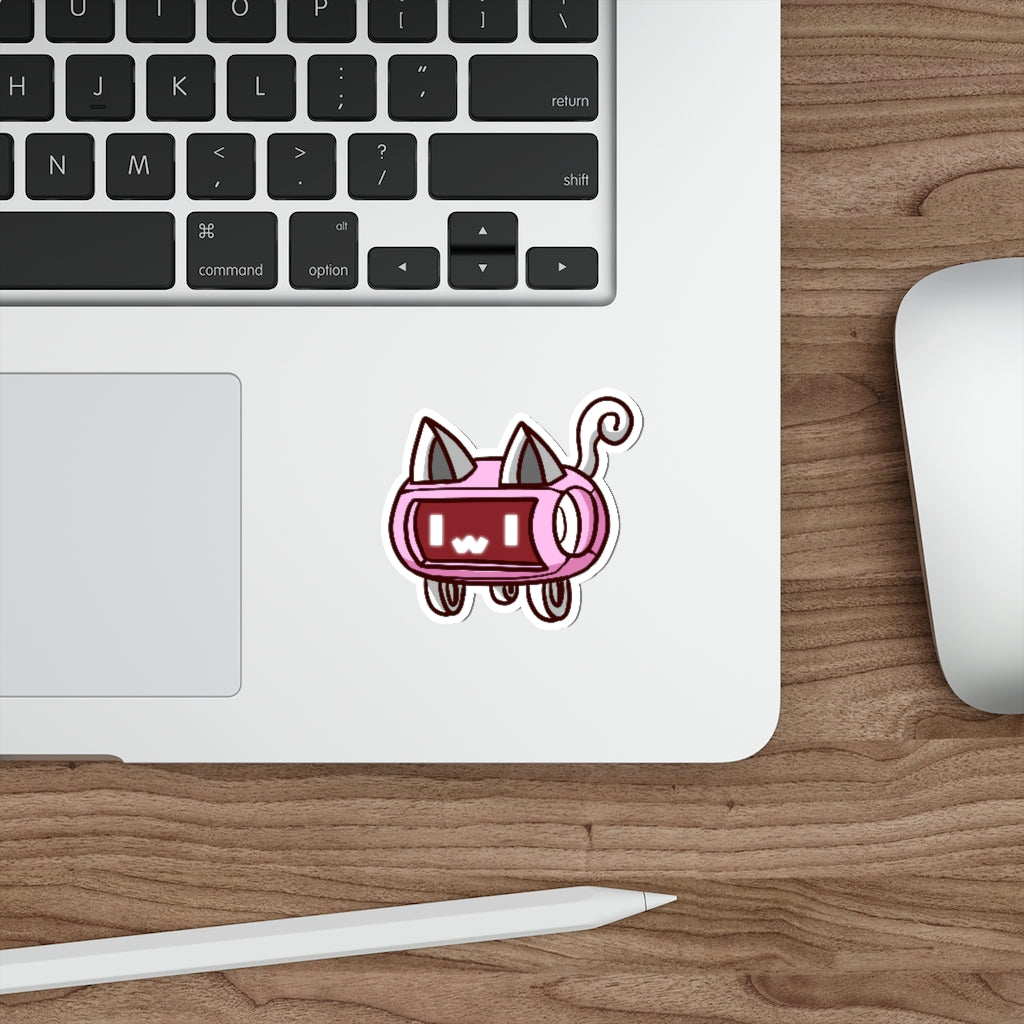 Speaker Cat Die-Cut Sticker