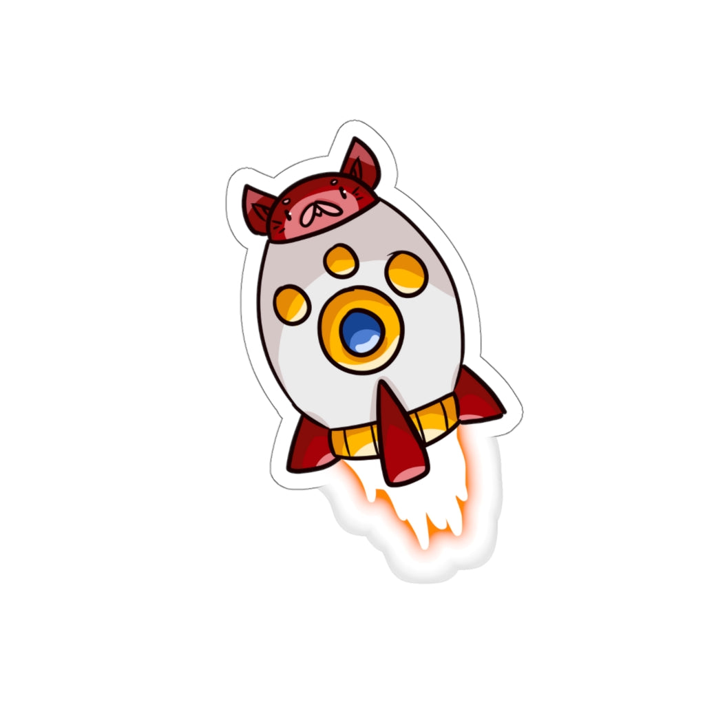 Rocket Cat Die-Cut Sticker