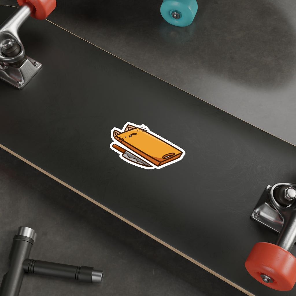 Cutting Board Cat Die-Cut Sticker