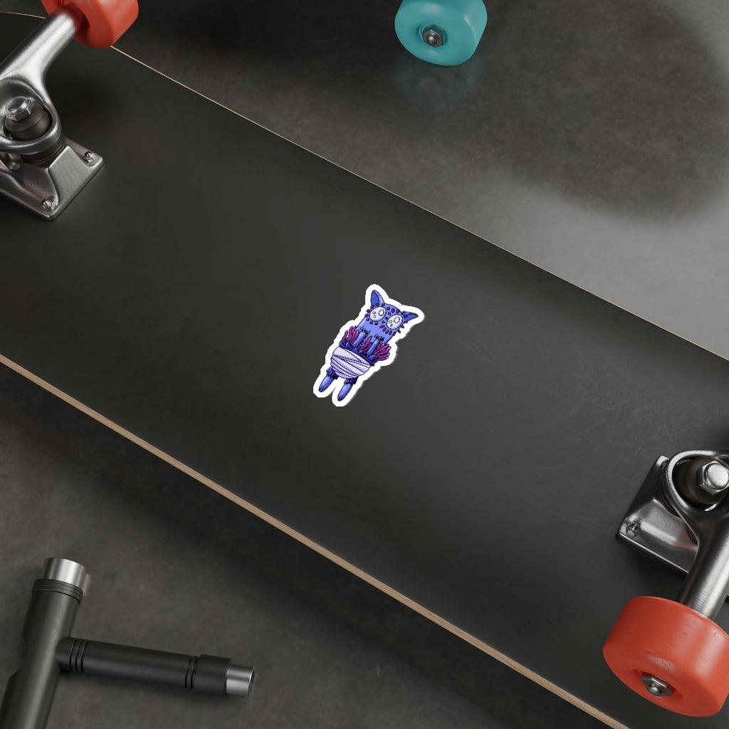 Anemone Cat Die-Cut Sticker