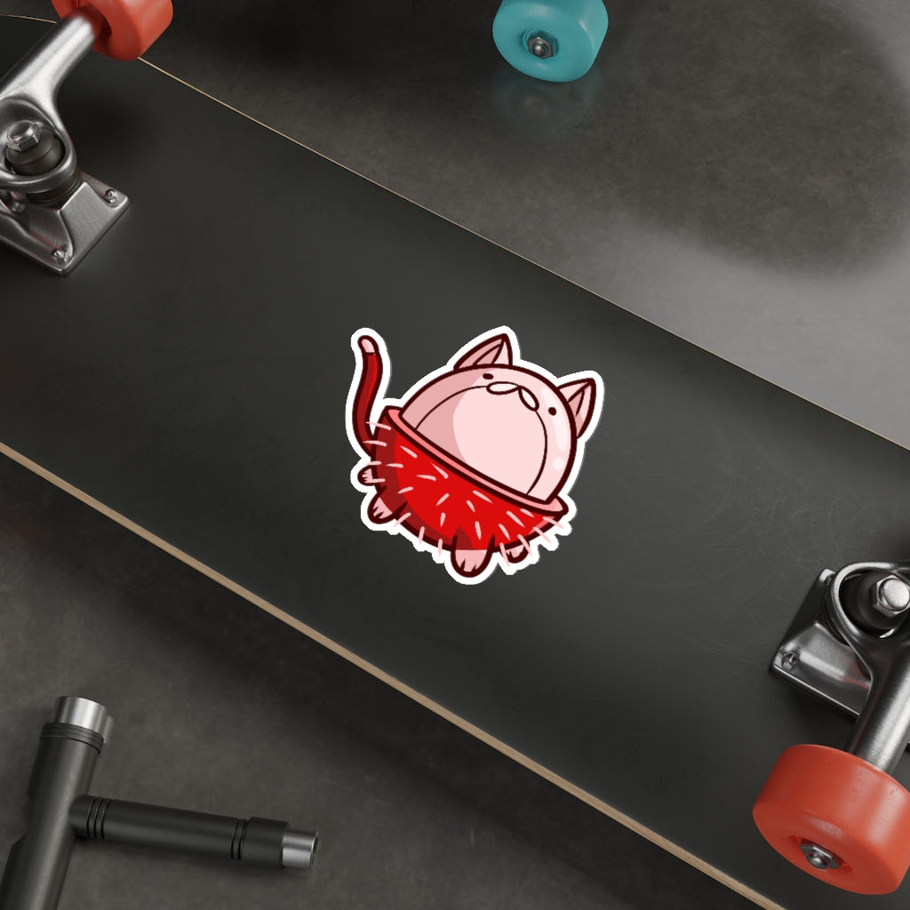 Rambutan Cat Die-Cut Sticker
