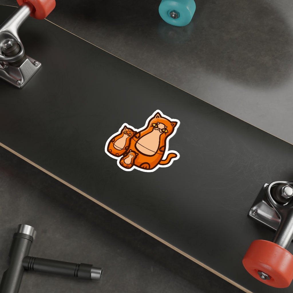 Nesting Doll Cats Die-Cut Sticker