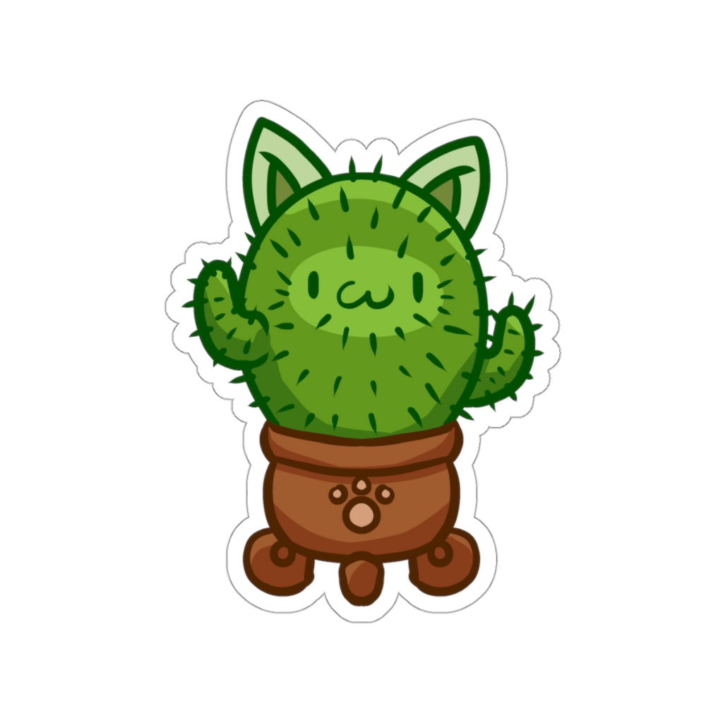 Cactus Cat Die-Cut Sticker