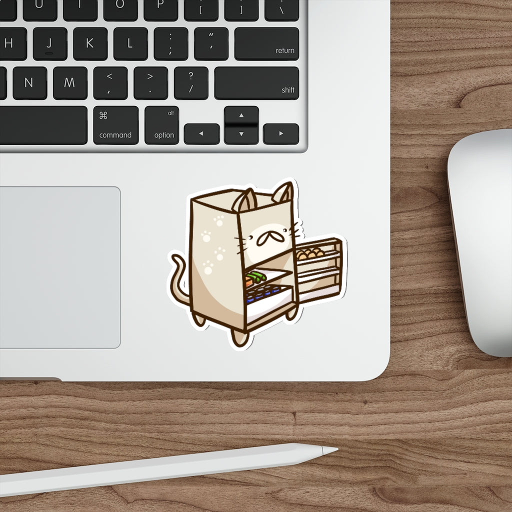 Fridge Cat Die-Cut Sticker