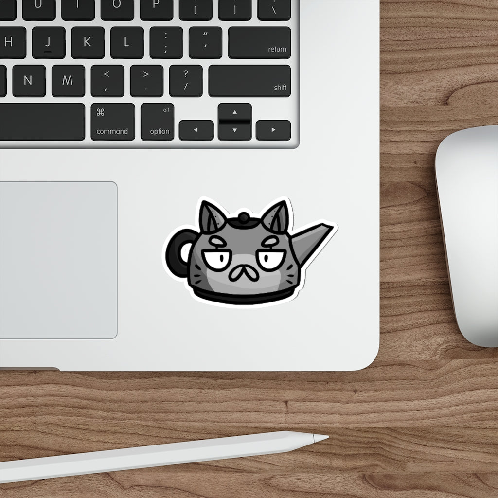Kettle Cat Die-Cut Sticker