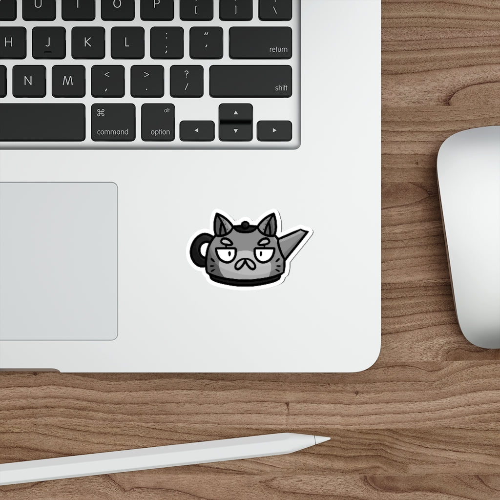 Kettle Cat Die-Cut Sticker
