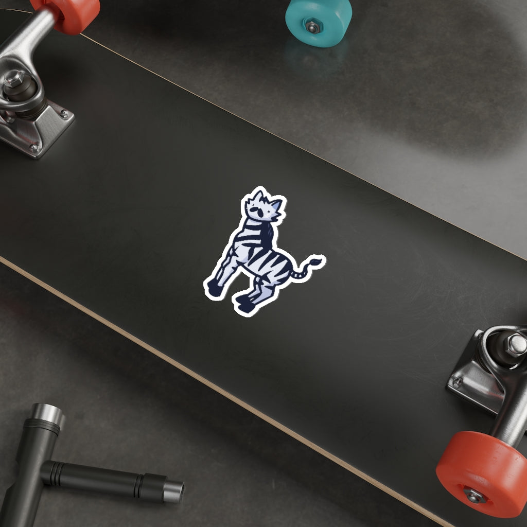 Zebra Cat Die-Cut Sticker