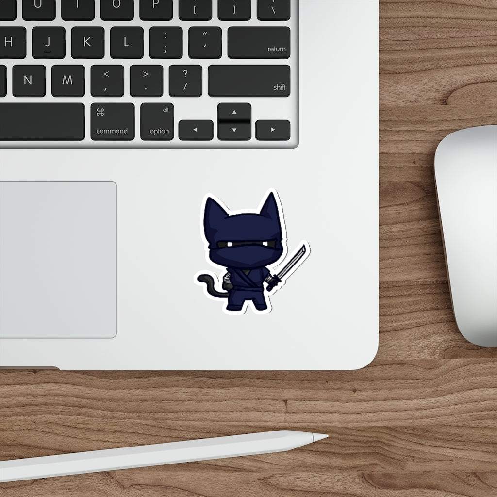 Ninja Cat Die-Cut Sticker