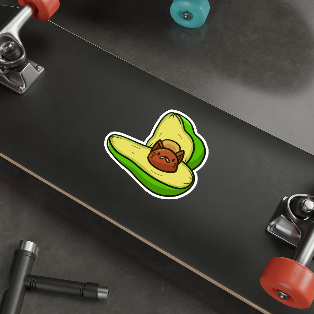 Avocado Cat Die-Cut Sticker