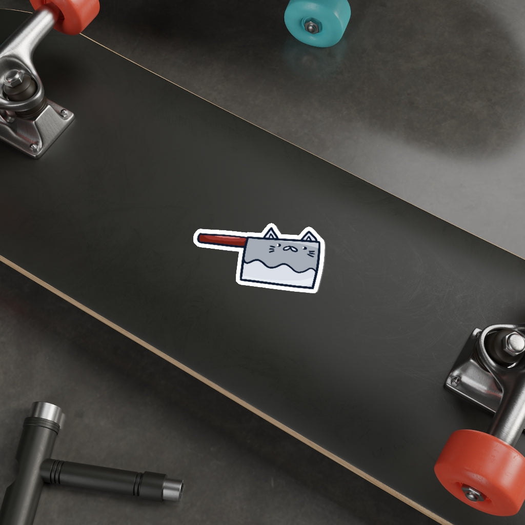 Cleaver Cat Die-Cut Sticker