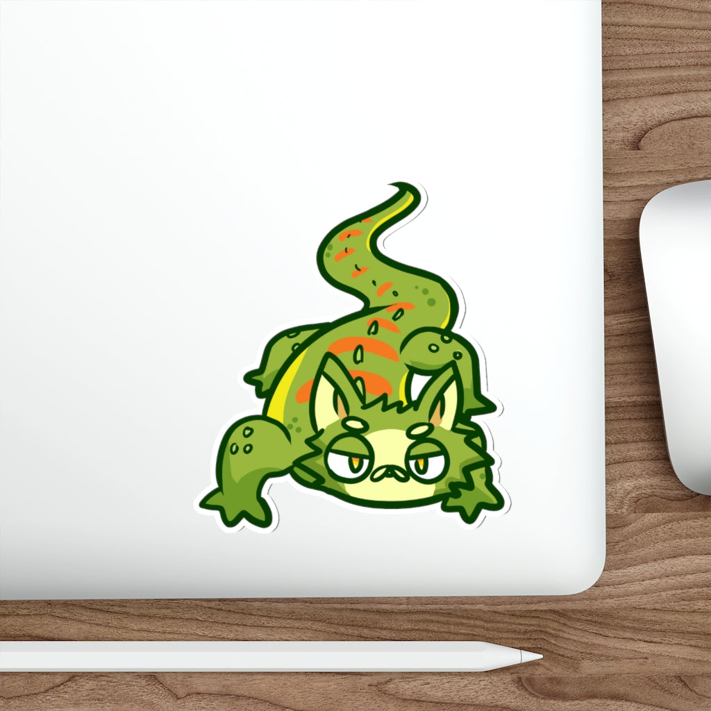 Chameleon Cat Die-Cut Sticker
