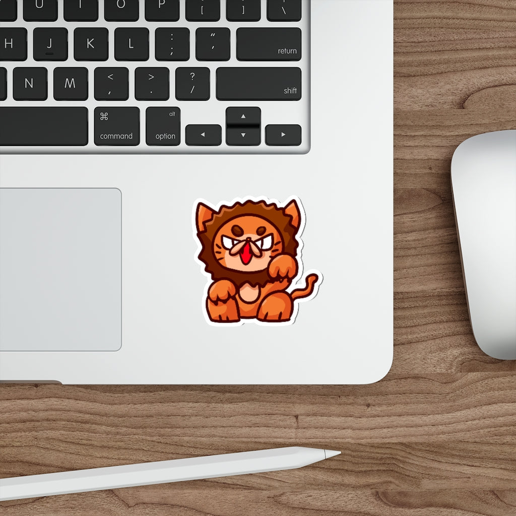 Lion Cat Die-Cut Sticker