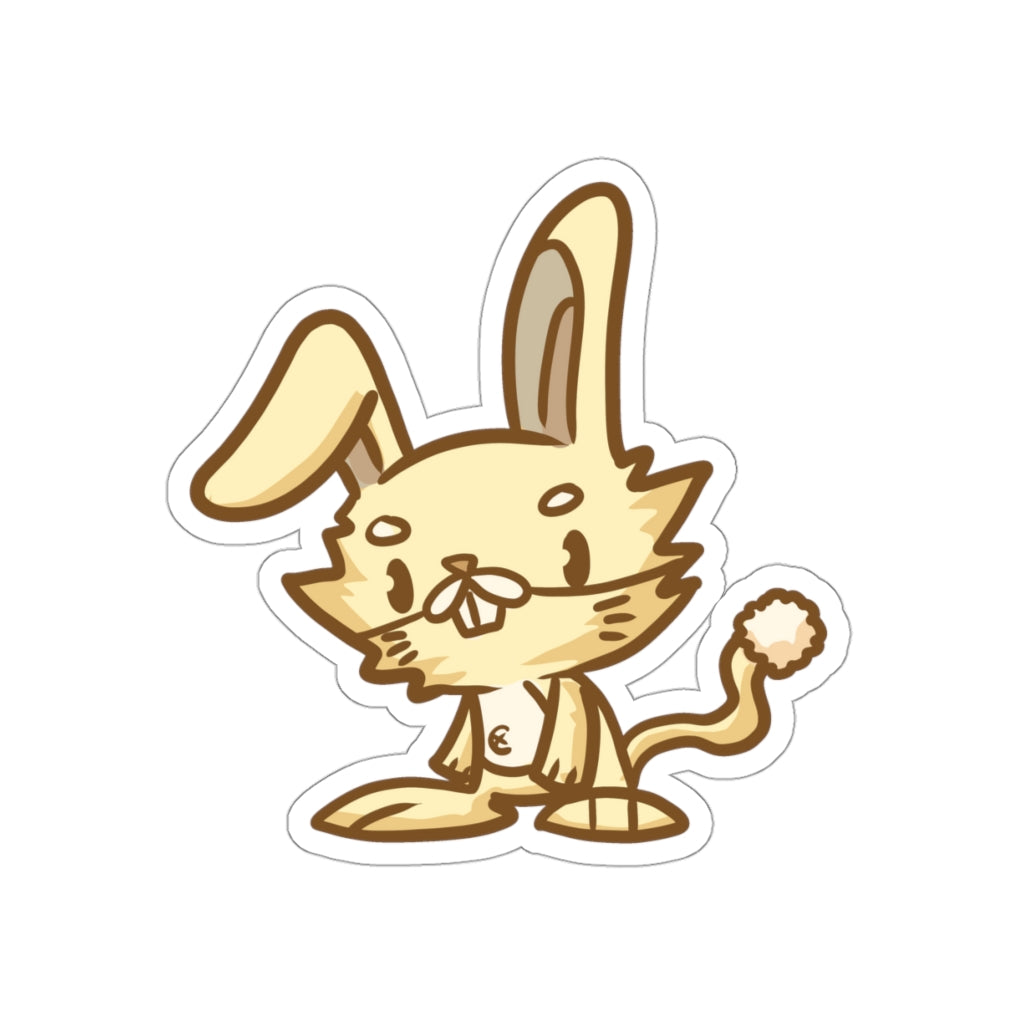 Rabbit Cat Die-Cut Sticker