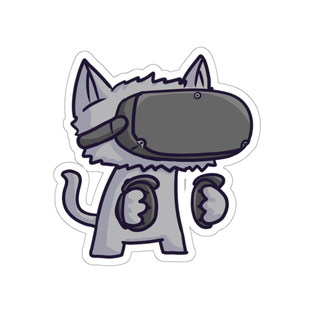 VR Cat Die-Cut Sticker