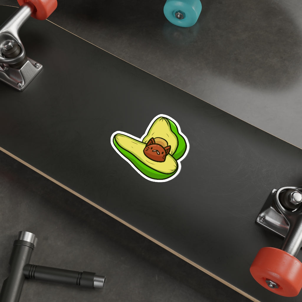 Avocado Cat Die-Cut Sticker