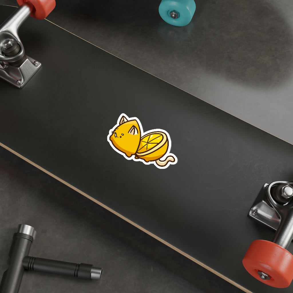 Lemon Cat Die-Cut Sticker