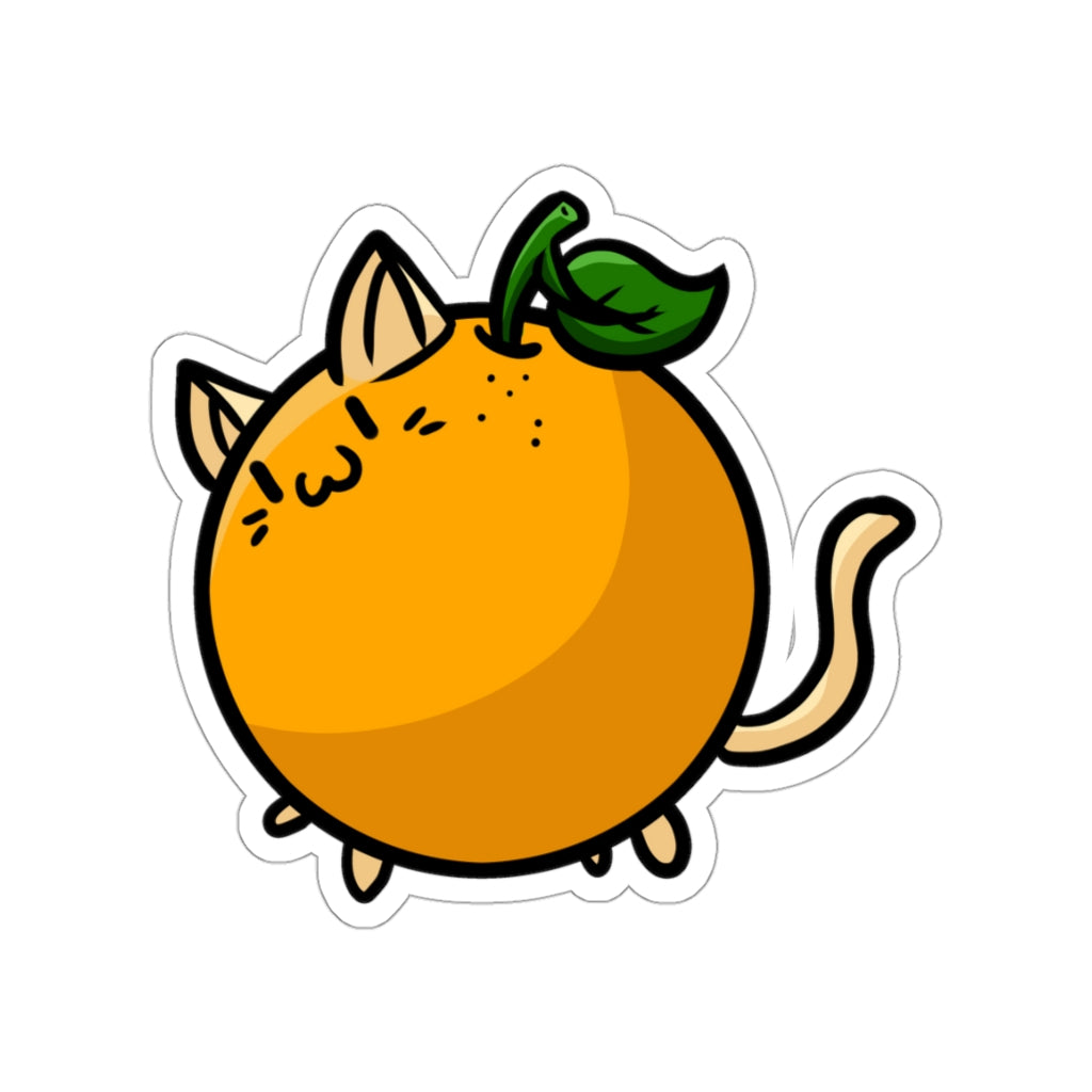 Orange Cat Die-Cut Sticker