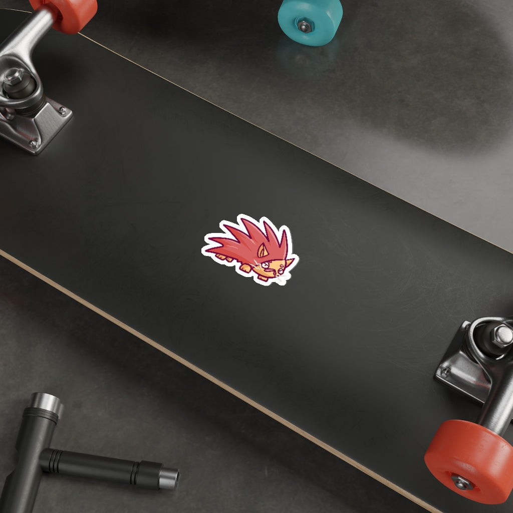 Porcupine Cat Die-Cut Sticker