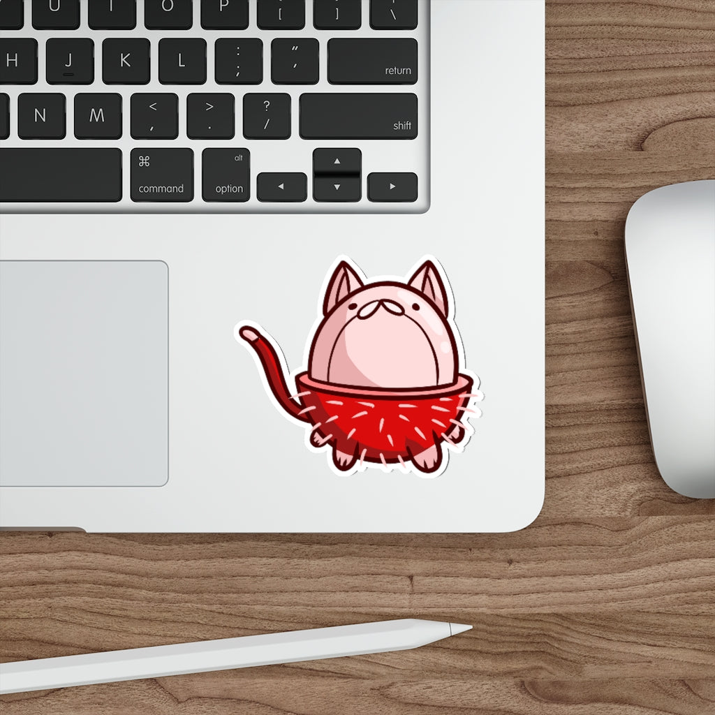 Rambutan Cat Die-Cut Sticker