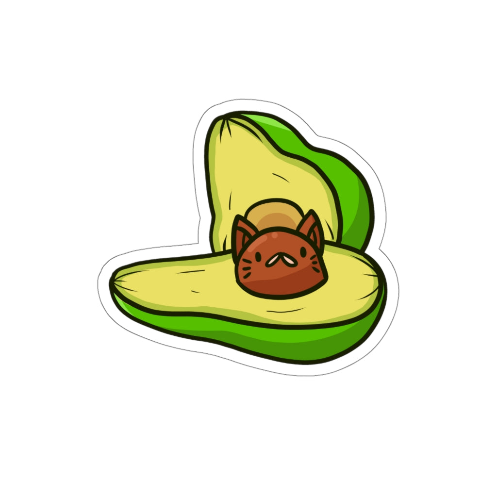 Avocado Cat Die-Cut Sticker