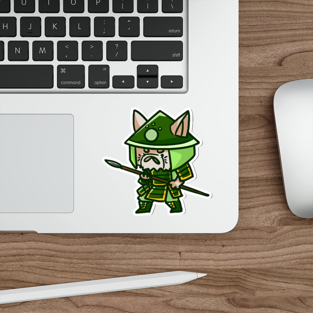 Yari Samurai Cat Die-Cut Sticker