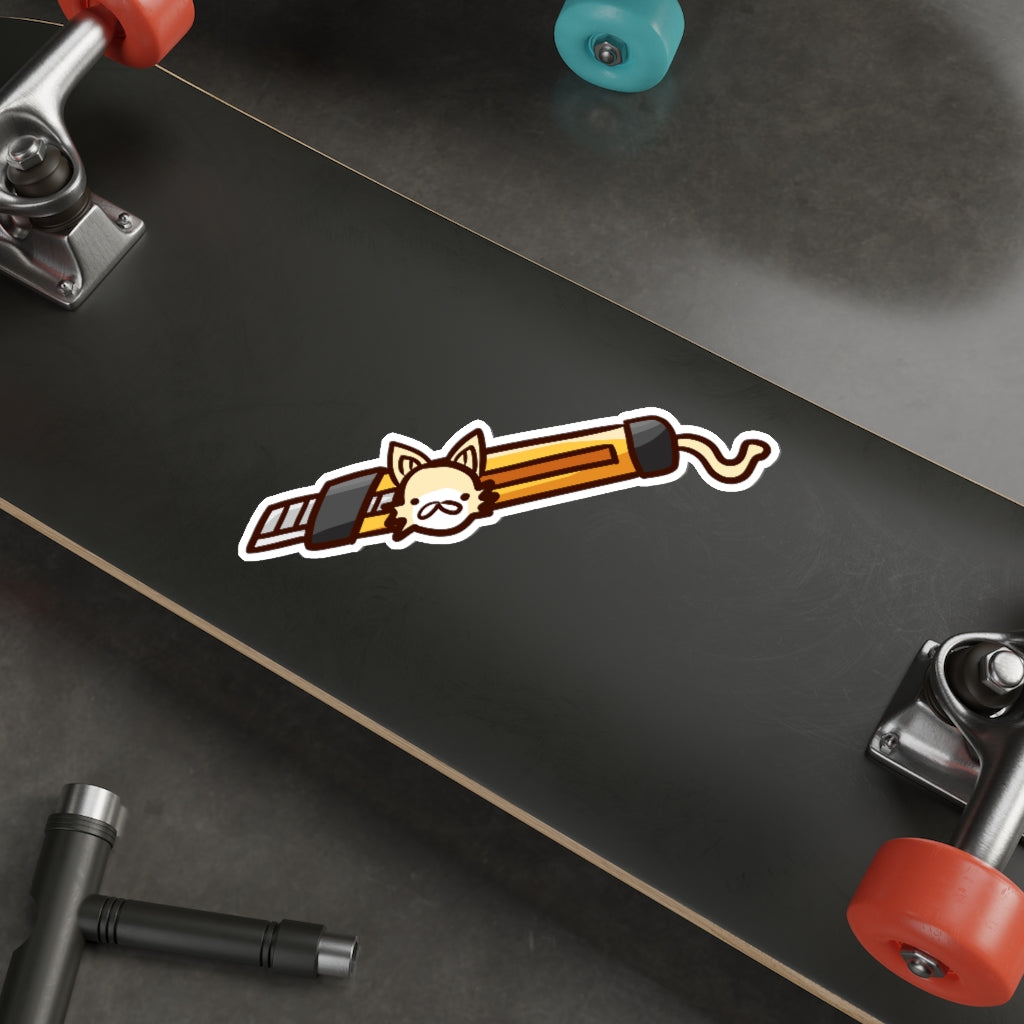 Box Cutter Cat Die-Cut Sticker
