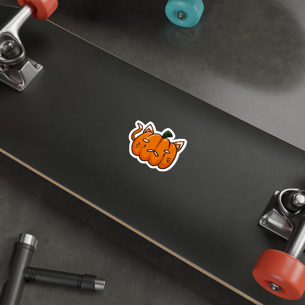 Pumpkin Cat Die-Cut Sticker