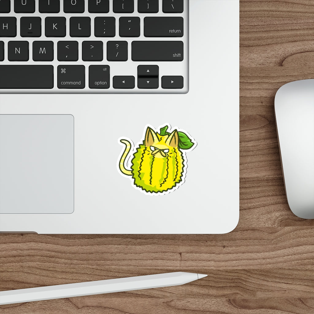 Jackfruit Cat Die-Cut Sticker
