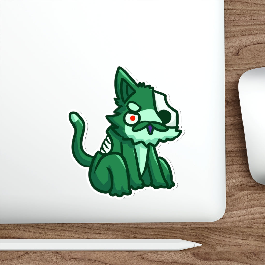Zombie Cat Die-Cut Sticker