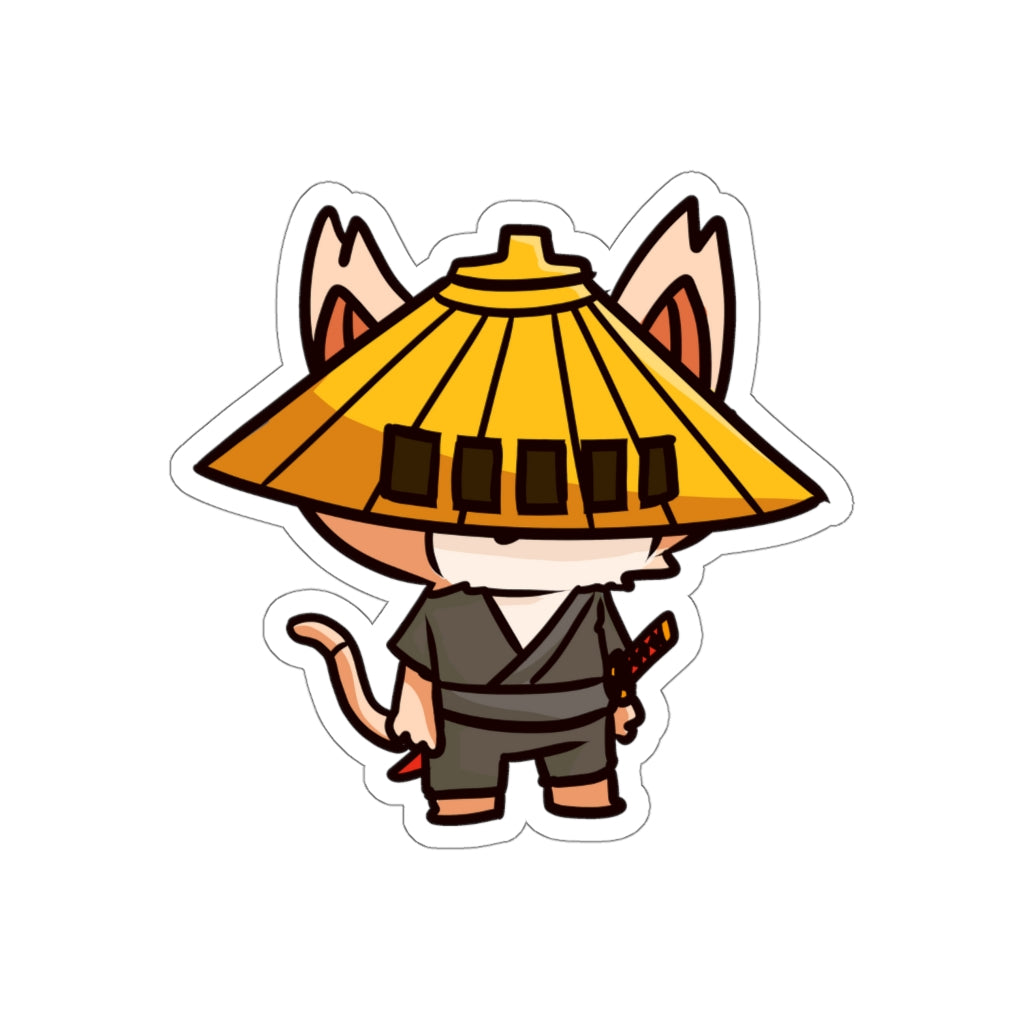 Goshi Samurai Cat Die-Cut Sticker