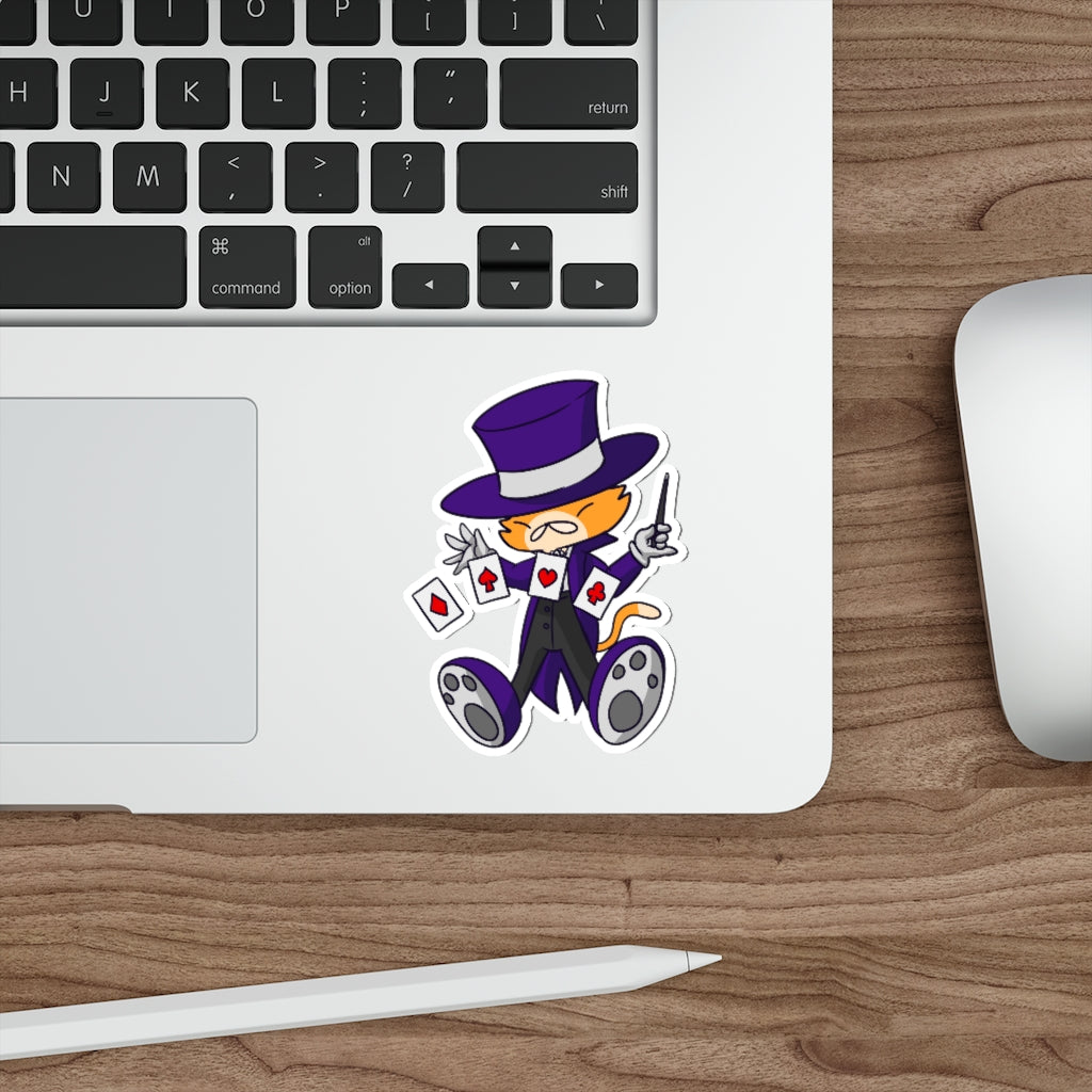Magician Cat Die-Cut Sticker