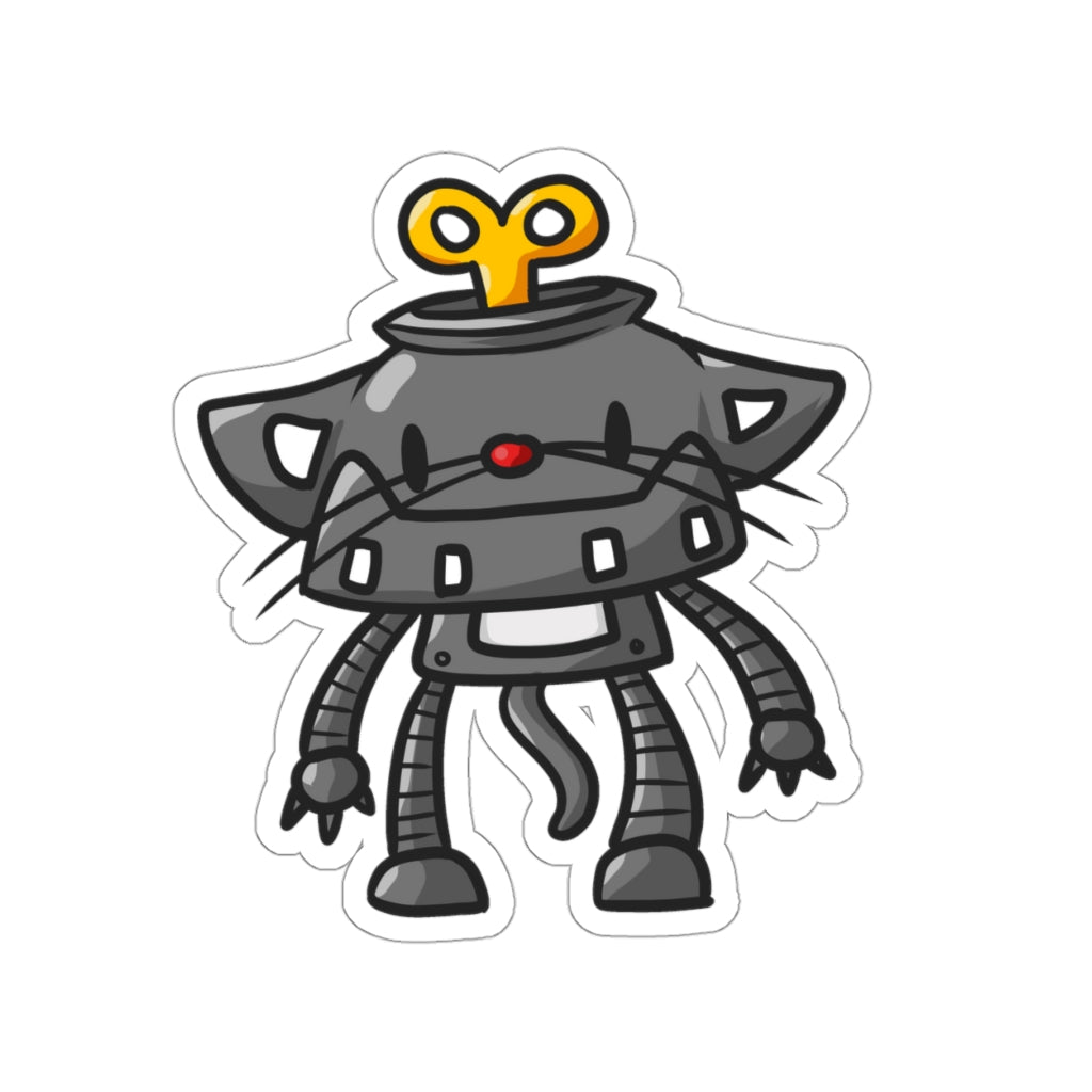 Windup Cat Die-Cut Sticker