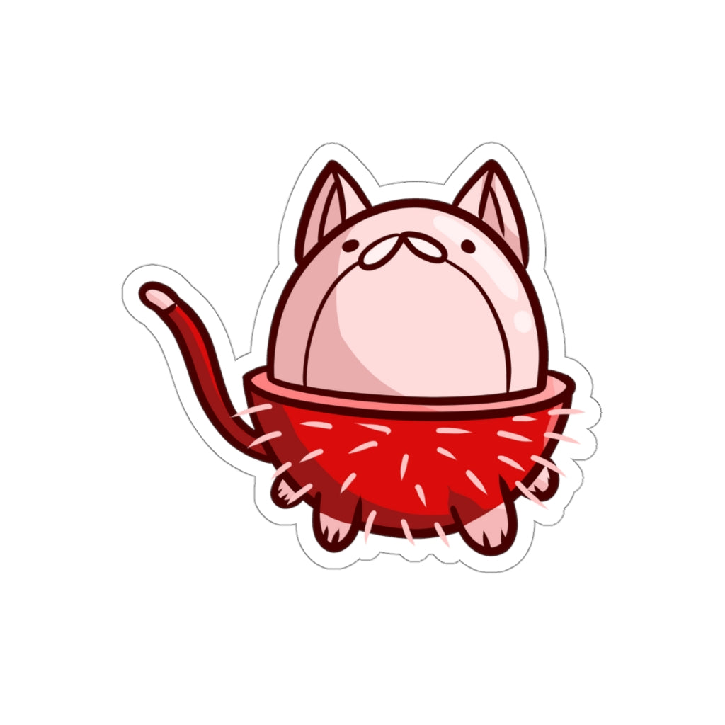 Rambutan Cat Die-Cut Sticker