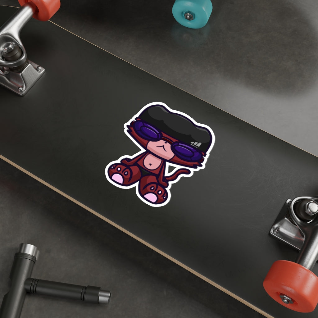 Swimmer Cat Die-Cut Sticker