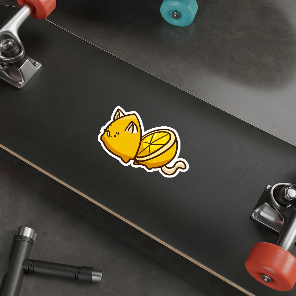 Lemon Cat Die-Cut Sticker