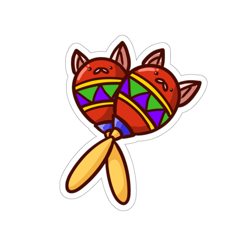 Maraca Cats Die-Cut Sticker