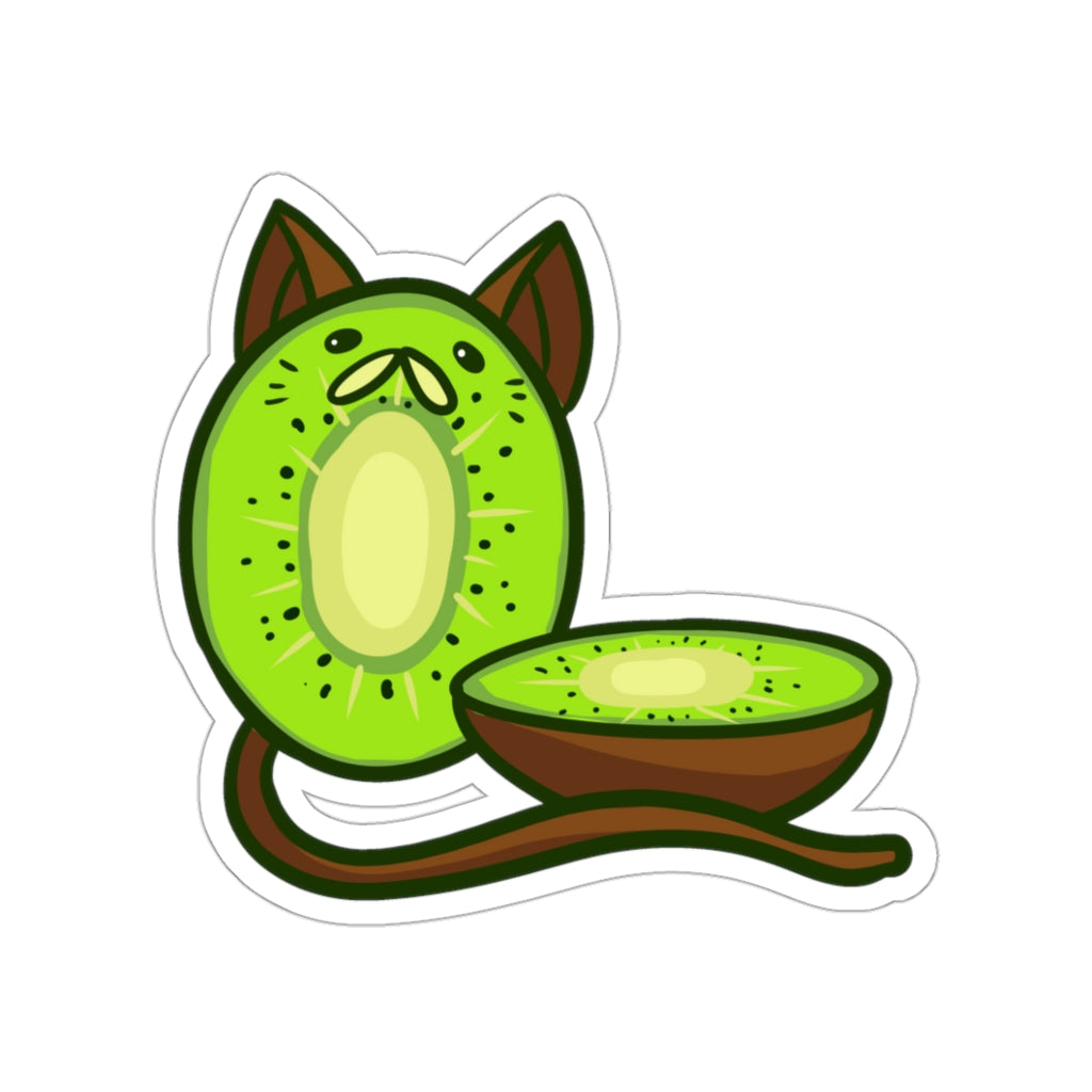 Kiwi Cat Die-Cut Sticker