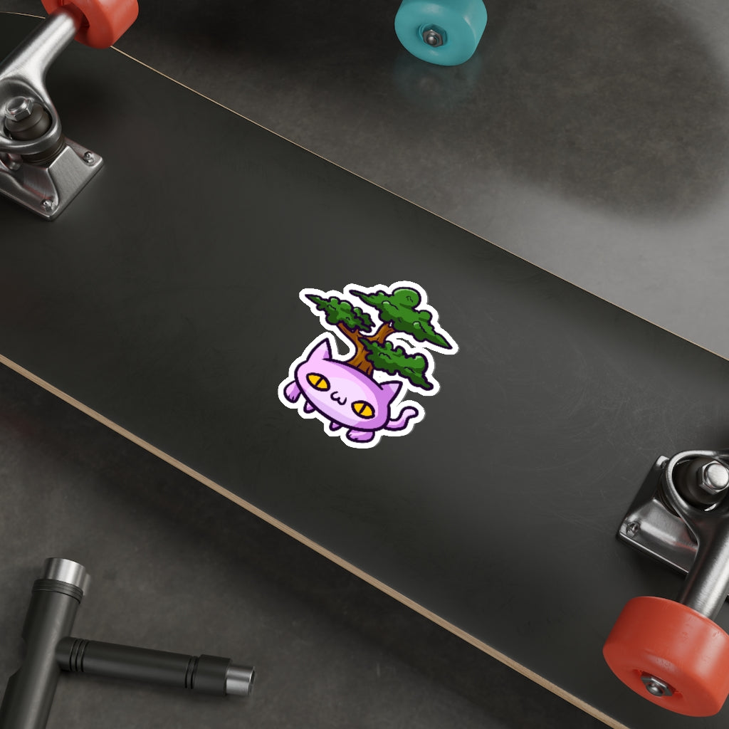 Bonsai Cat Die-Cut Sticker