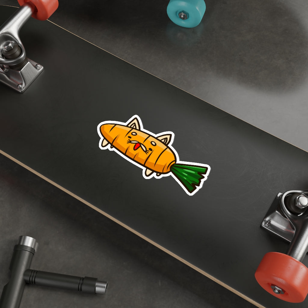 Carrot Cat Die-Cut Sticker