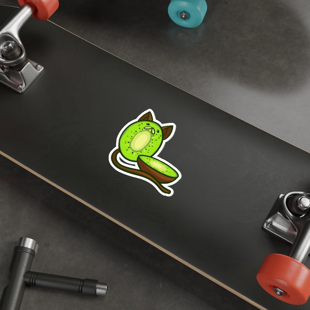 Kiwi Cat Die-Cut Sticker