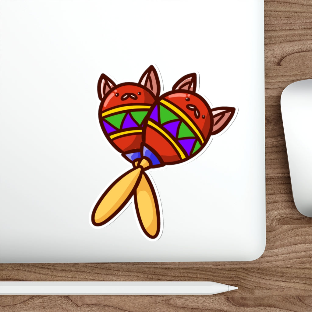 Maraca Cats Die-Cut Sticker