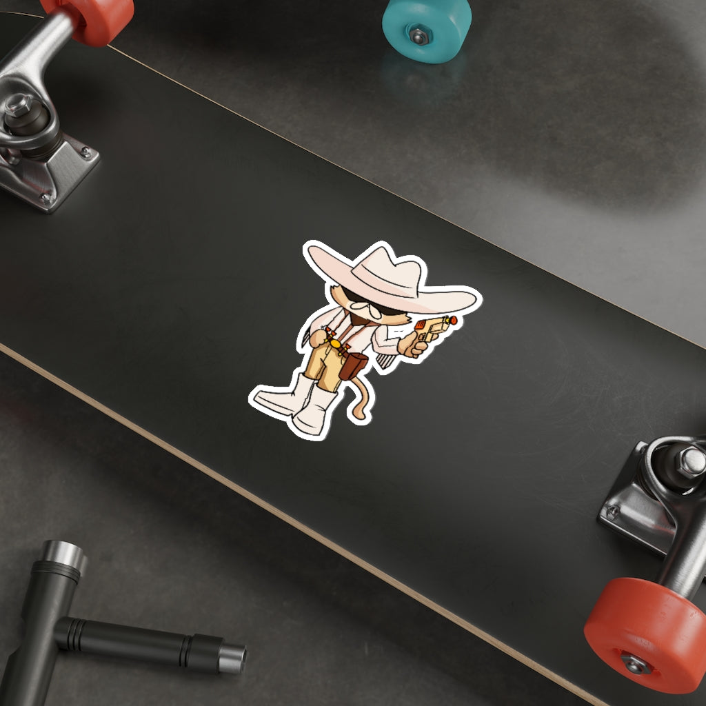 Cowboy Cat Die-Cut Sticker