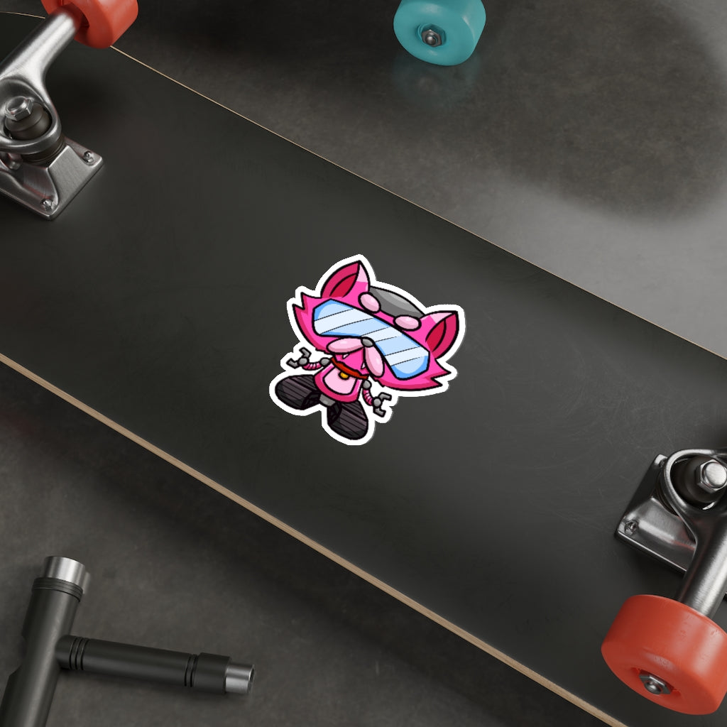Treaded Robot Cat Die-Cut Sticker
