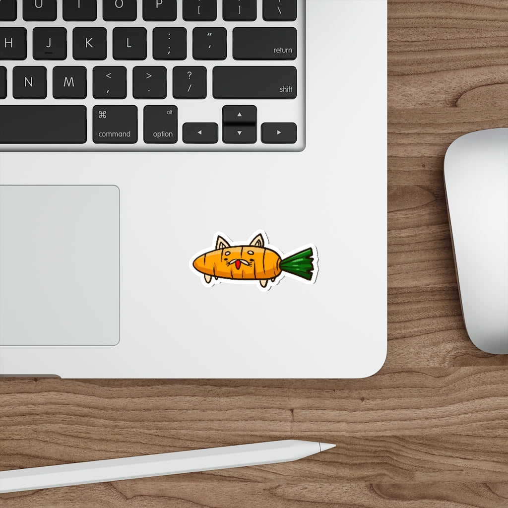 Carrot Cat Die-Cut Sticker
