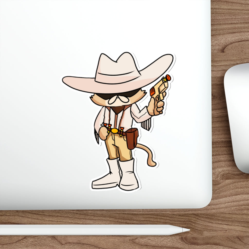 Cowboy Cat Die-Cut Sticker