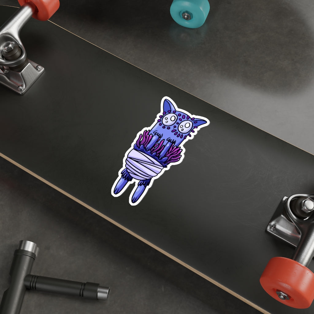 Anemone Cat Die-Cut Sticker