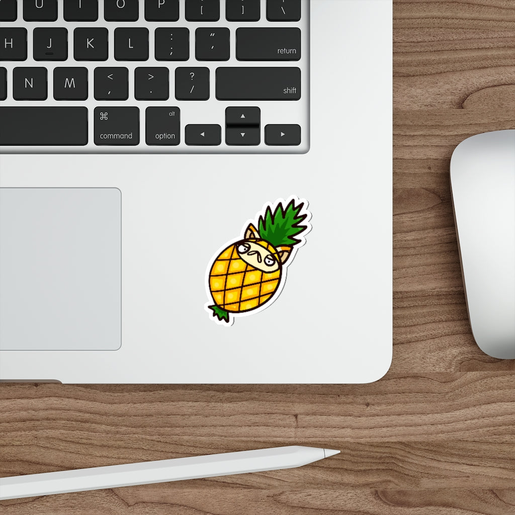Pineapple Cat Die-Cut Sticker