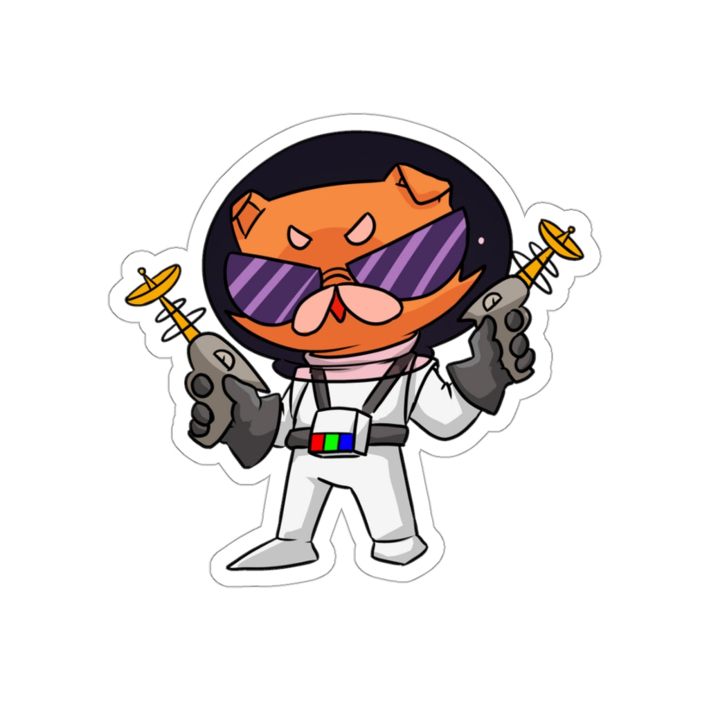 Space Ranger Cat Die-Cut Sticker