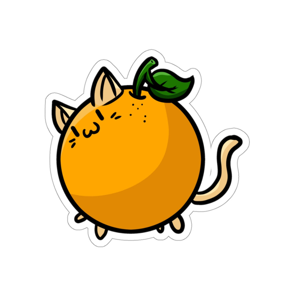 Orange Cat Die-Cut Sticker